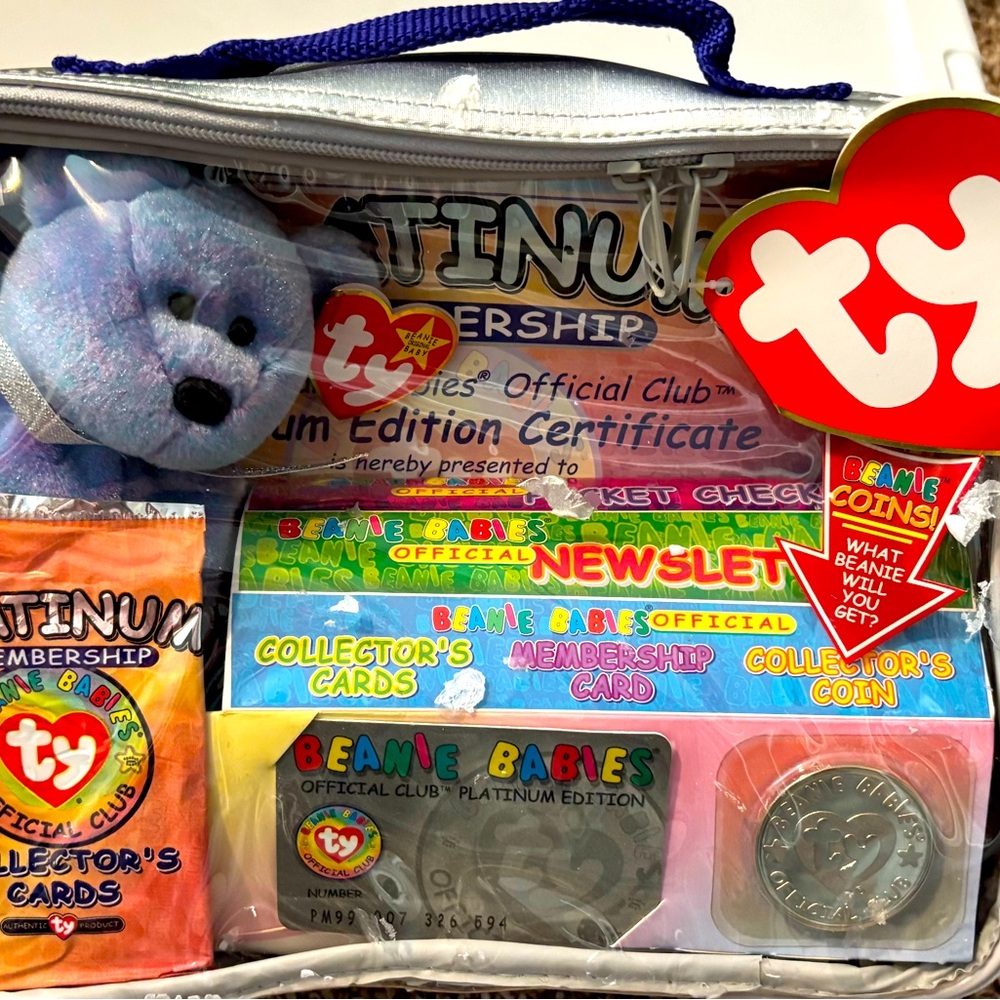TY beanie baby platinum membership kit